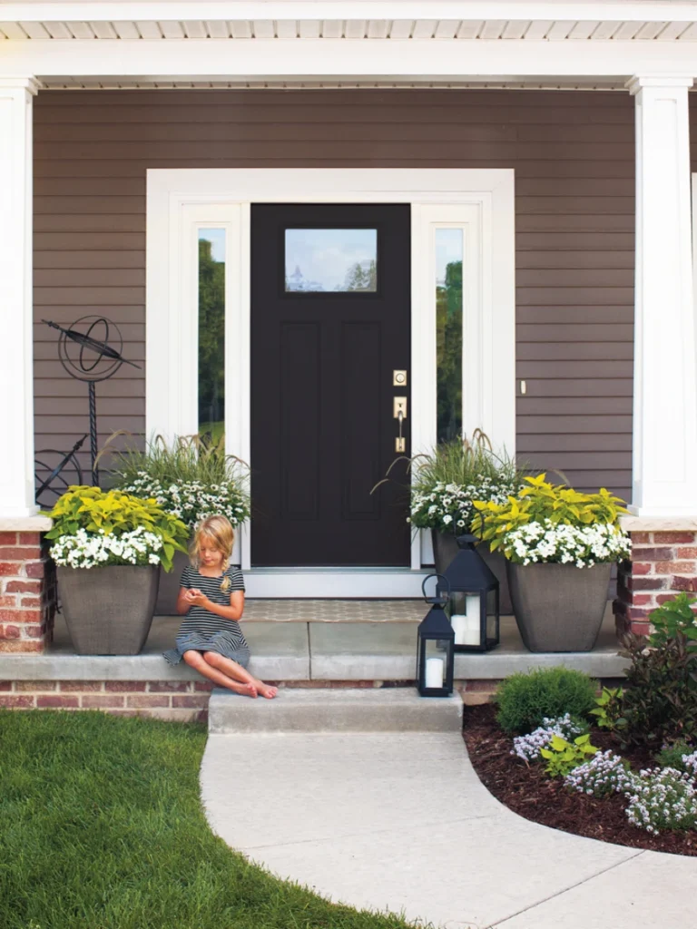 Symmetrical Planters and Greenery
