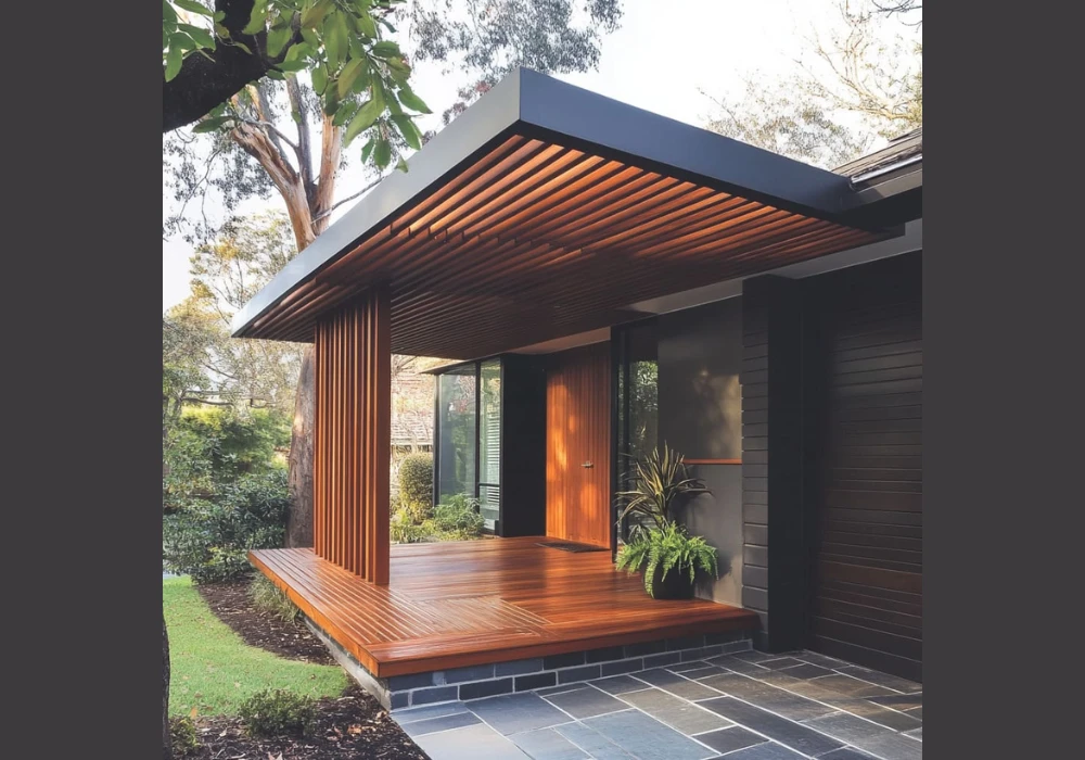 Symmetrical Trellis Over Door Ideas for Balanced Entrance Design