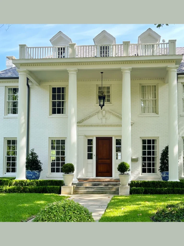 Symmetry with Potted Boxwoods