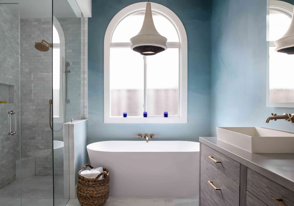 Teal Bathroom Wall Color for Bold Modern Style