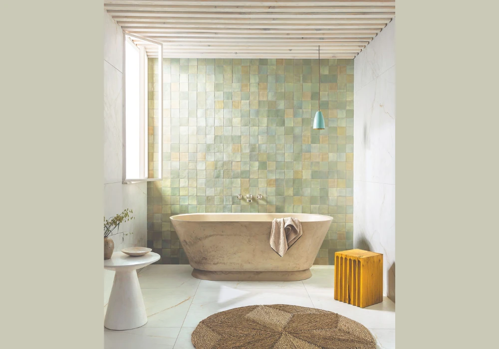 Textured Tile Accent Wall