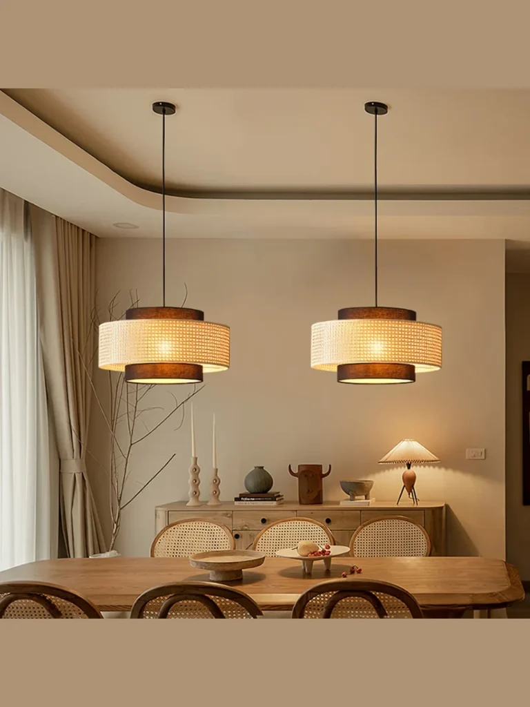 Tiered Drum Shades For Soft Ambient Light