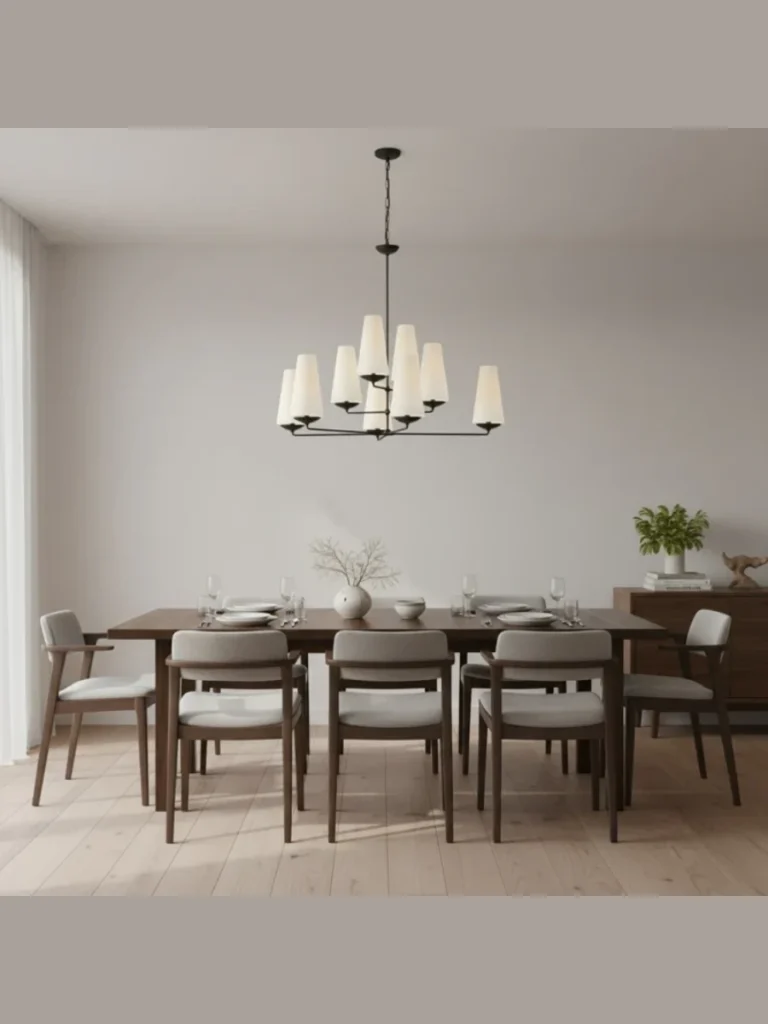 Tiered Fabric Chandeliers for Vertical Interest