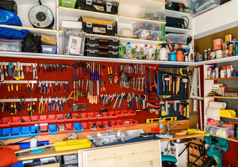 Workbench with Tool Wall