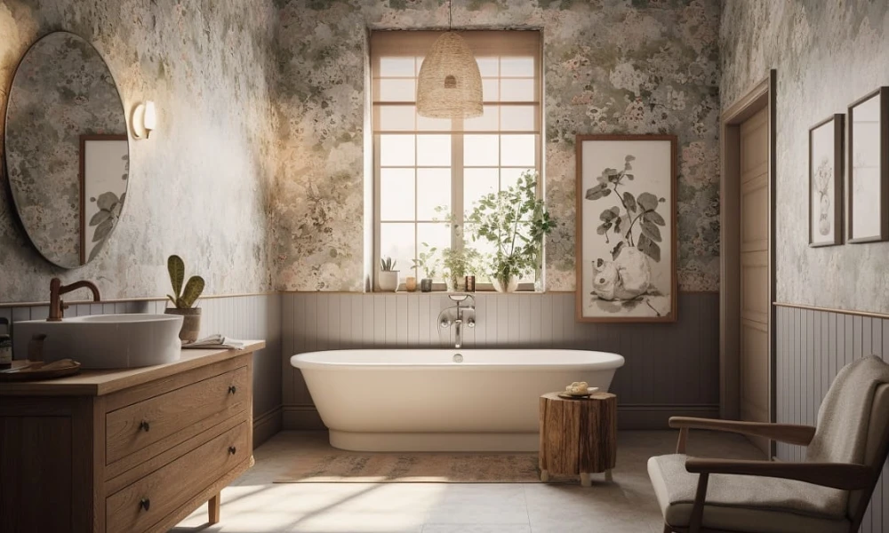Top 4 Textured Neutral Wallpaper for Minimal Bathrooms