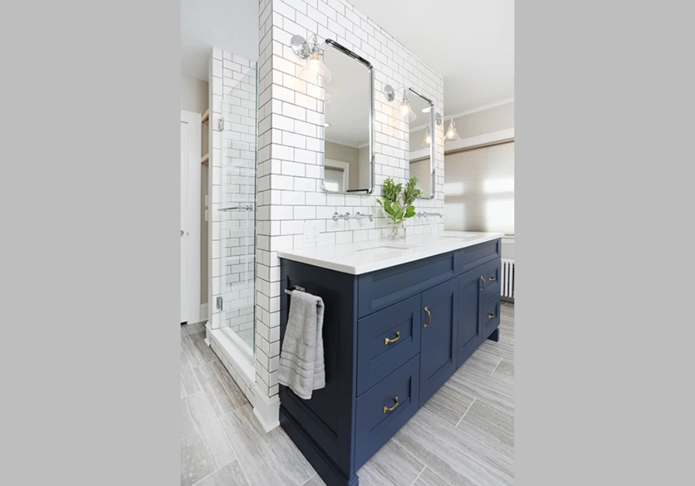 Towel Bars on Cabinet Sides