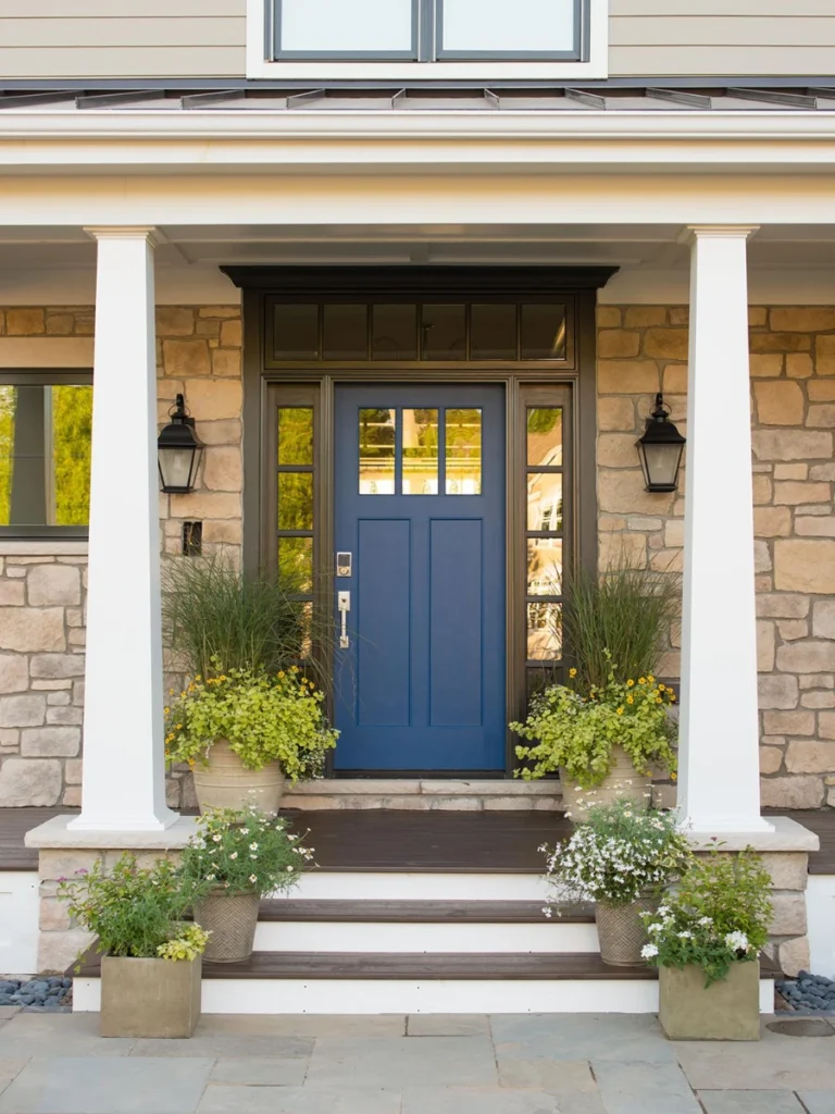 Traditional Symmetrical Entryway Planters