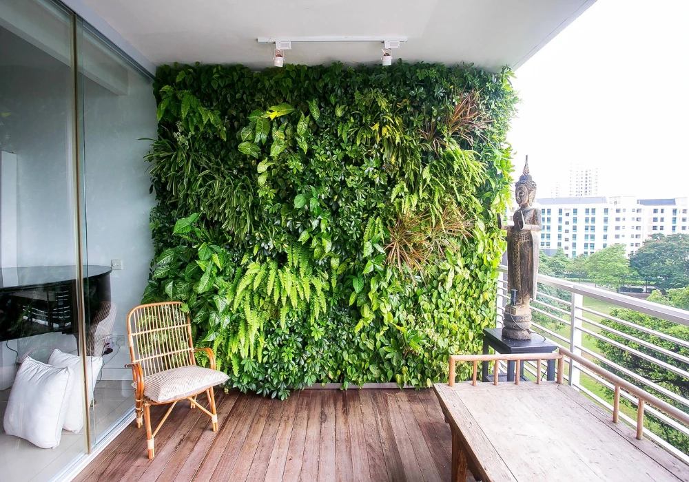 Vertical Garden Setup for Balcony Deck Green Look