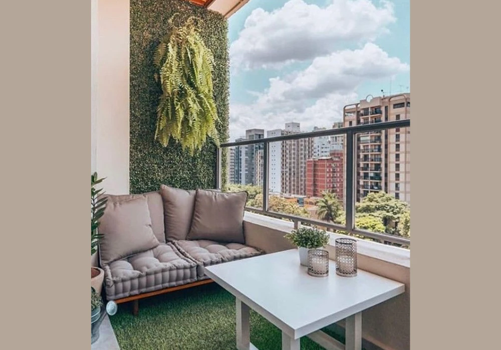 Vertical Plant Wall for Green Balcony Look