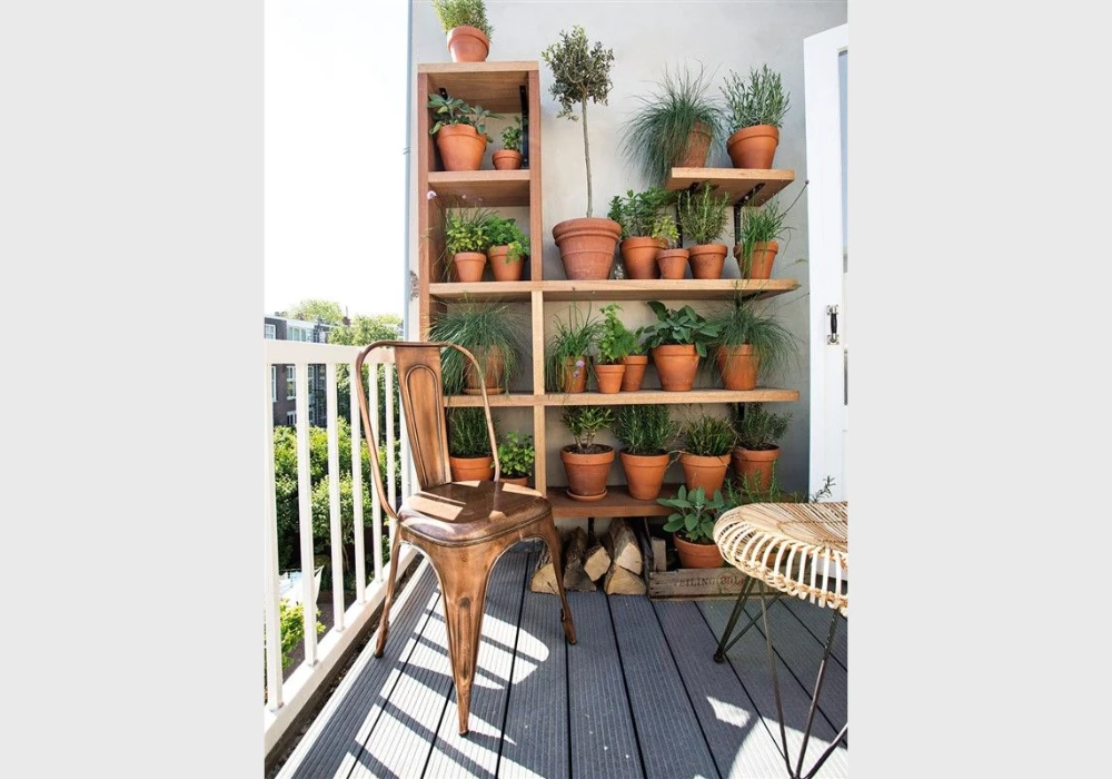 Vertical Shelf Plant Wall