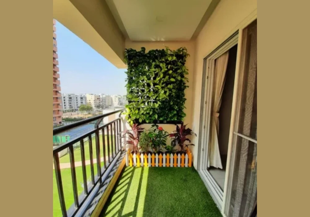 Vertical Wall Garden Setup for Balcony Greenery