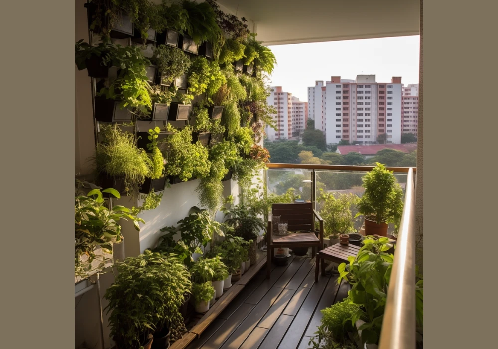 Vertical Wall Planter System for Small Balconies