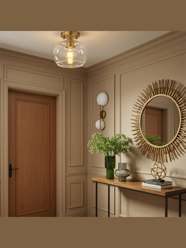 Vintage Brass Semi Flush Mounts for Character