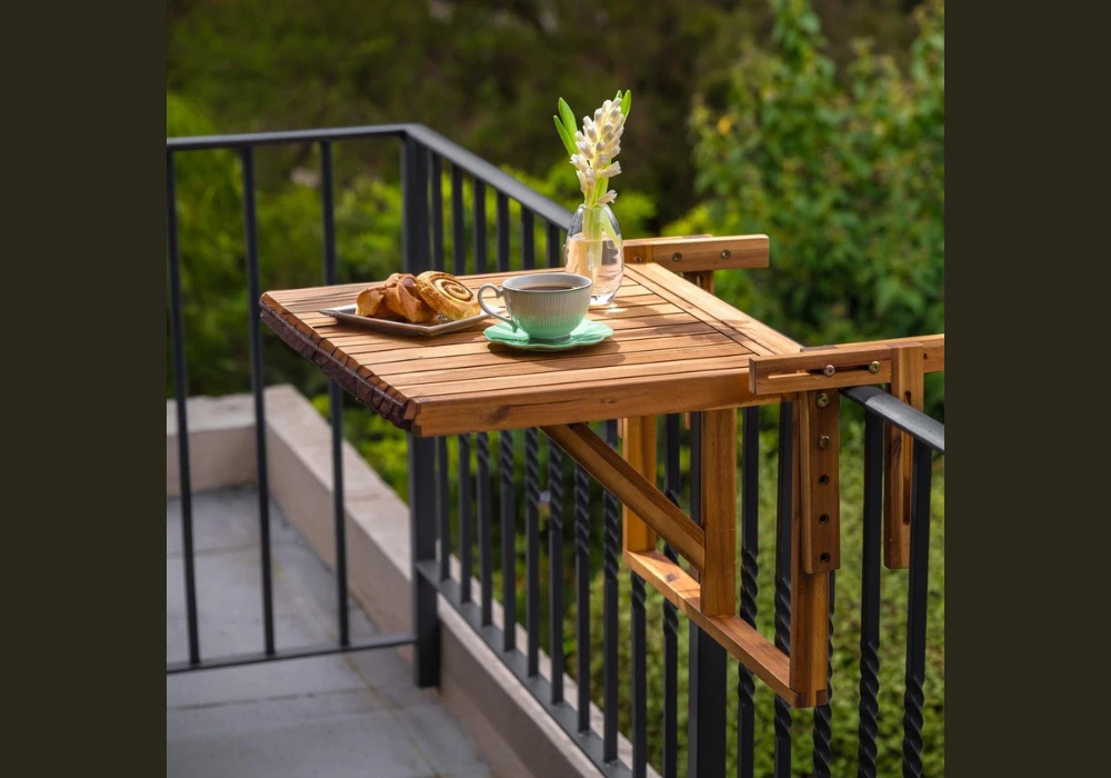 Wall-Mounted Foldable Tables for Smart Balcony Use