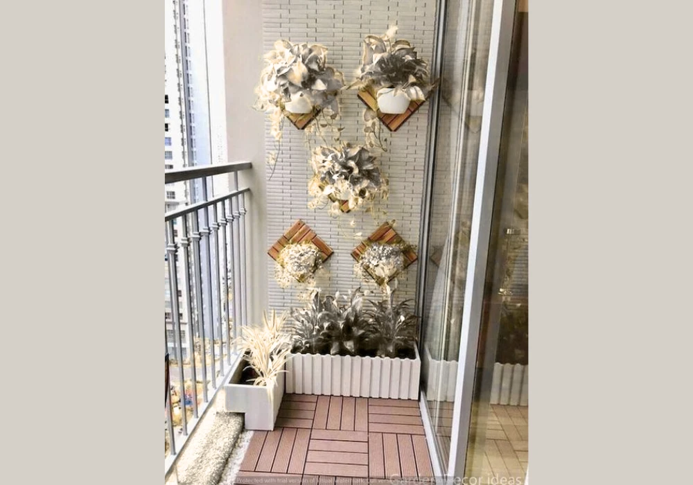 Wall-Mounted Hanging Baskets for Space Efficiency in balcony