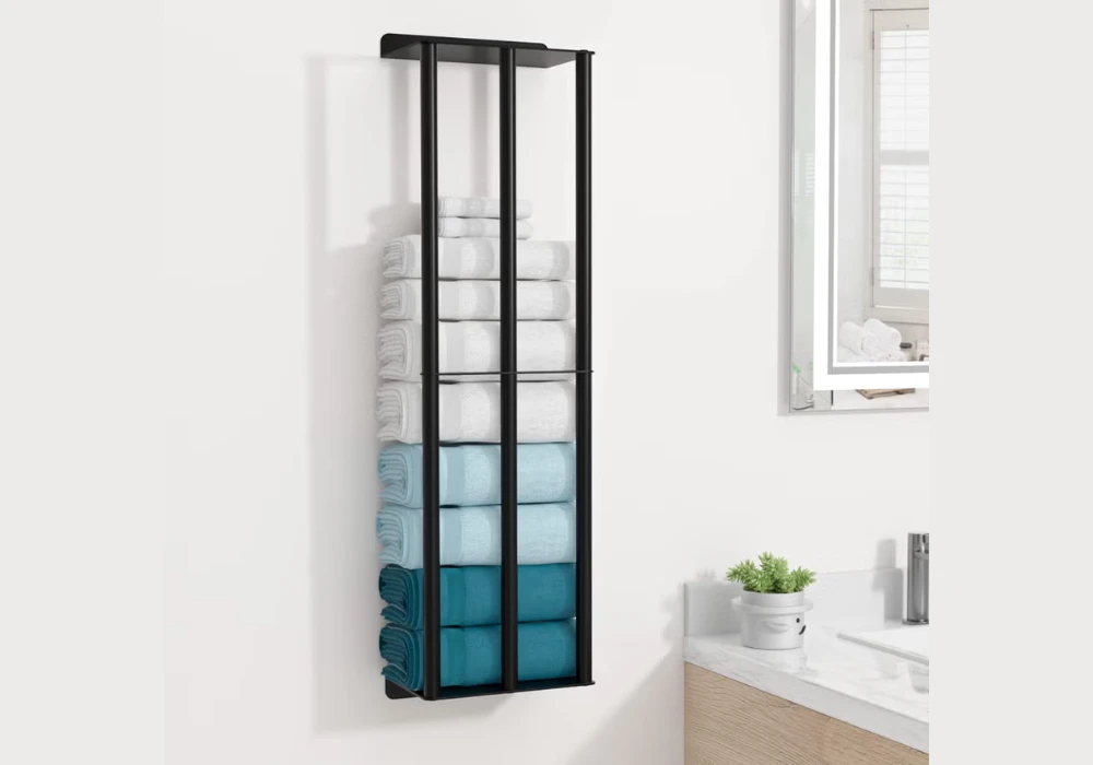 Wall-Mounted Towel Racks for Vertical Storage