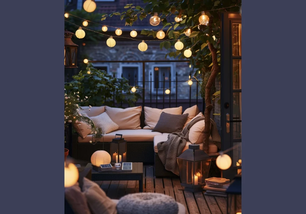 Warm Lighting Setup with String Lights