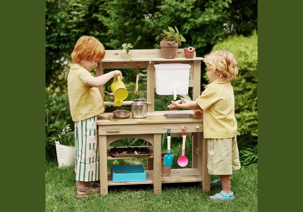 Water and Mud Mixing Station for Sensory Summer Play
