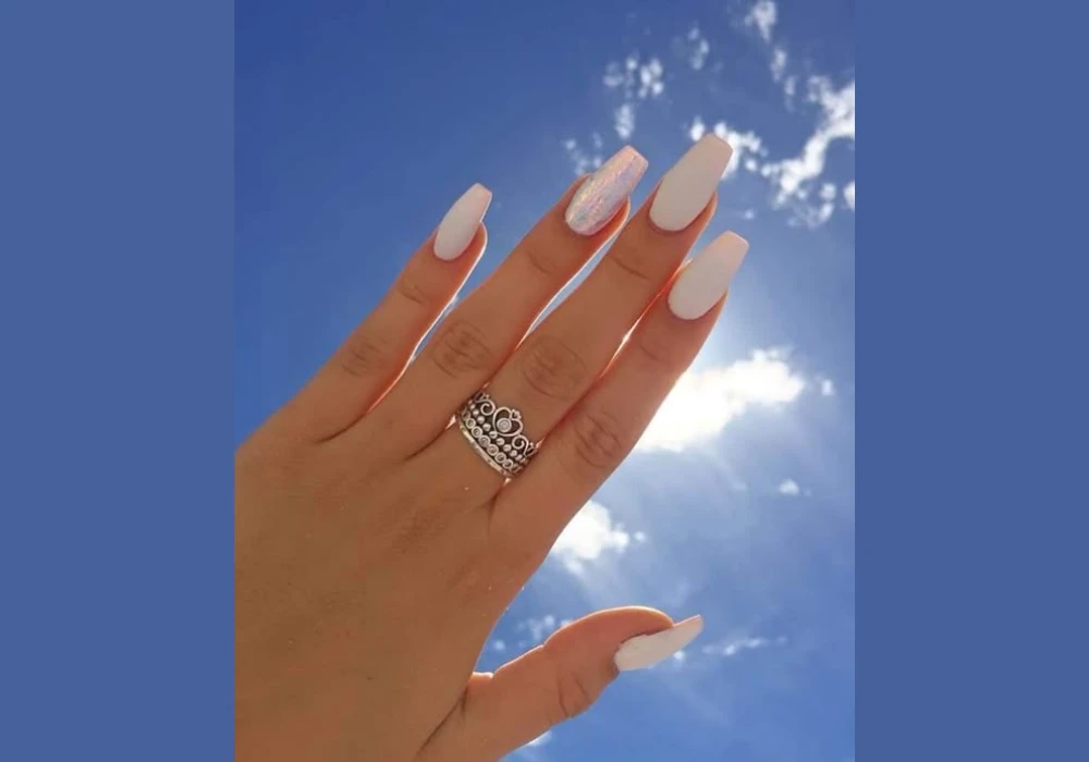 White Summer Nails Ideas for Fresh Clean Look