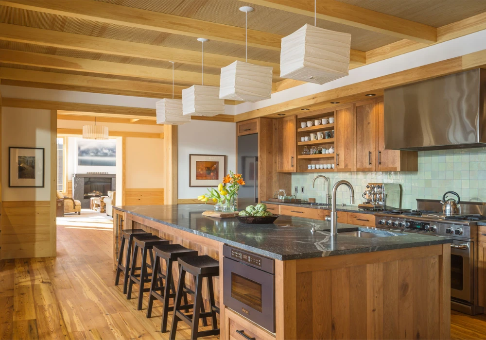 Wood Ceiling Kitchen Design