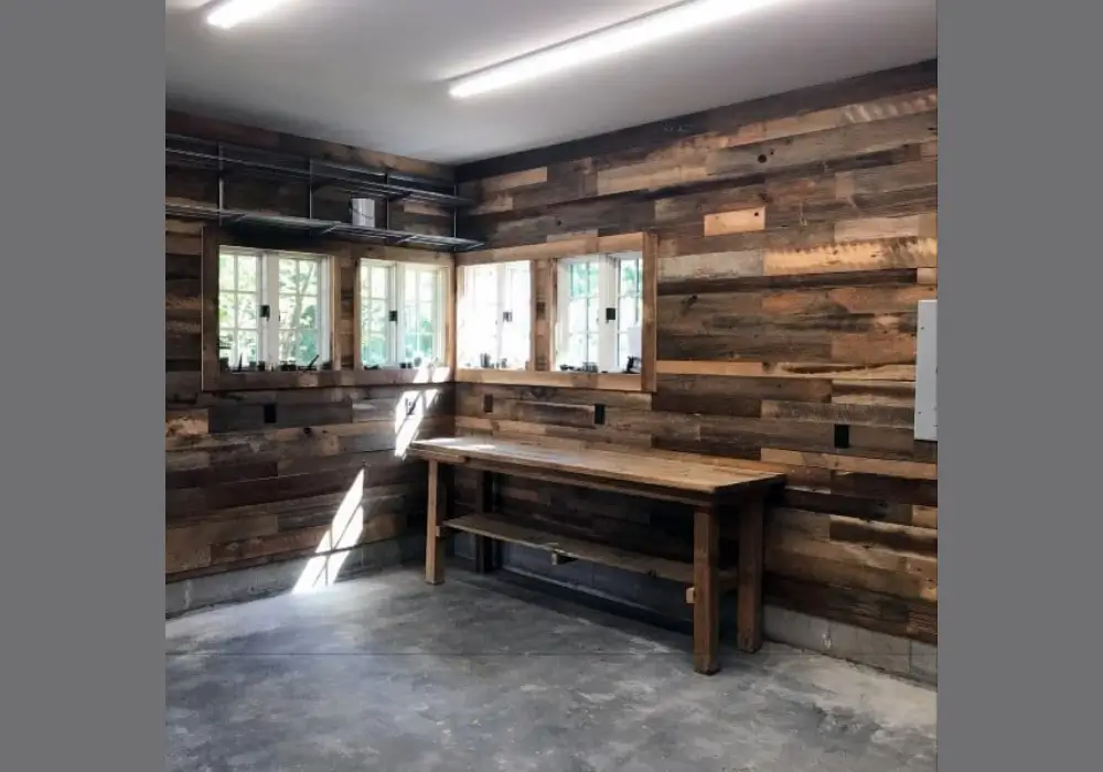 Wood Panel Garage Walls