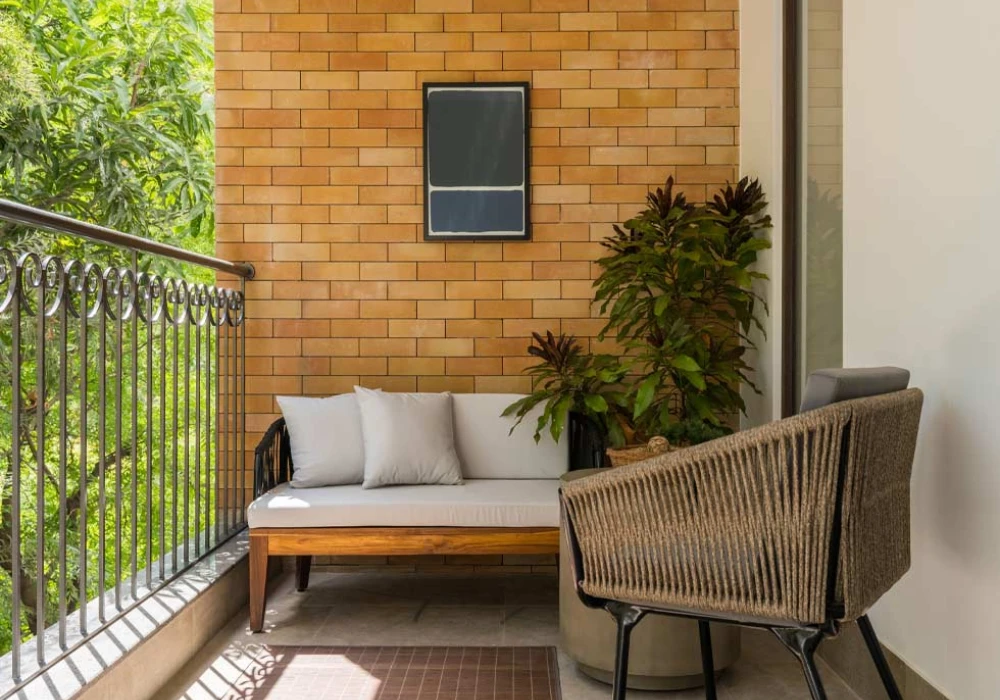 Wooden Balcony Couch Ideas for Natural and Warm Look