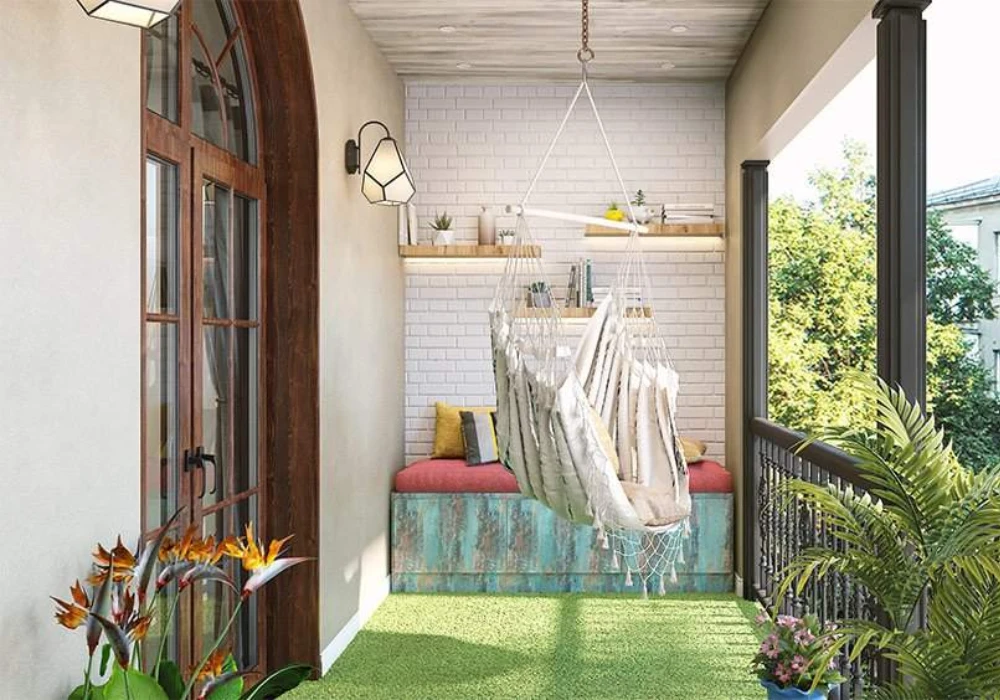 Wooden Balcony Door Ideas for Natural Interior Look