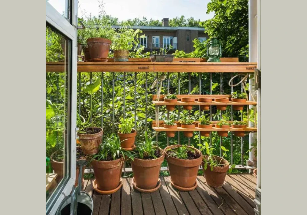 Wooden Balcony Plant Stand Ideas for a Natural Look