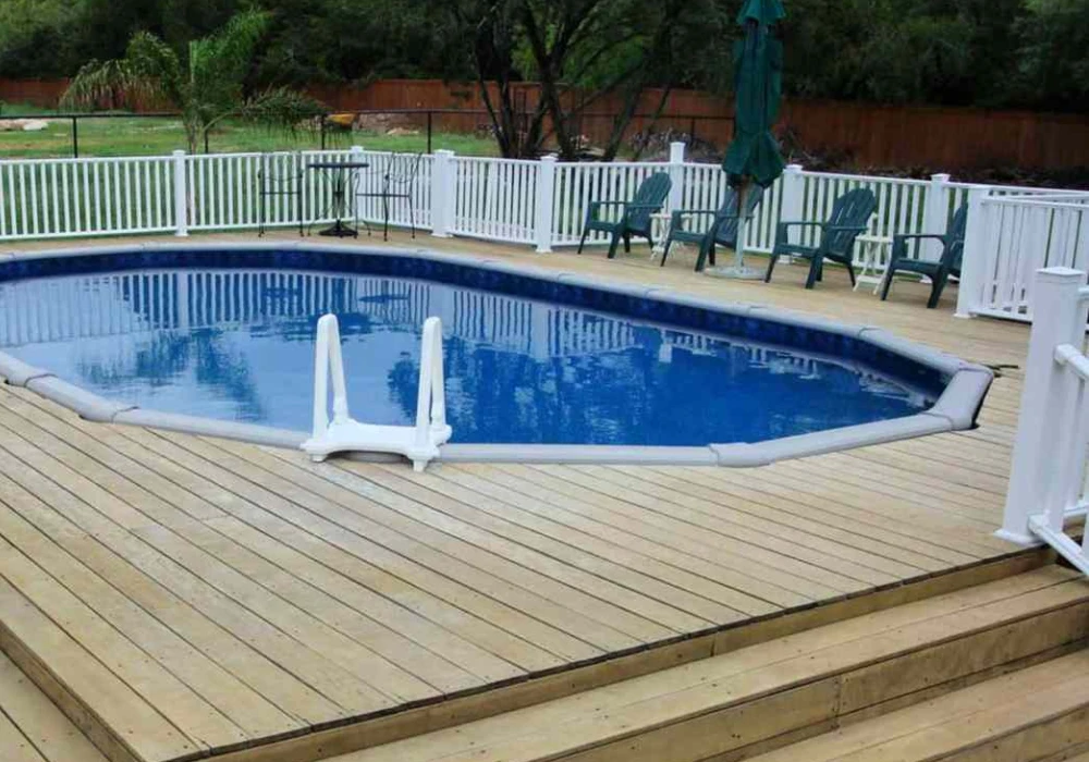 Wooden Base Pool Setup for Better Support