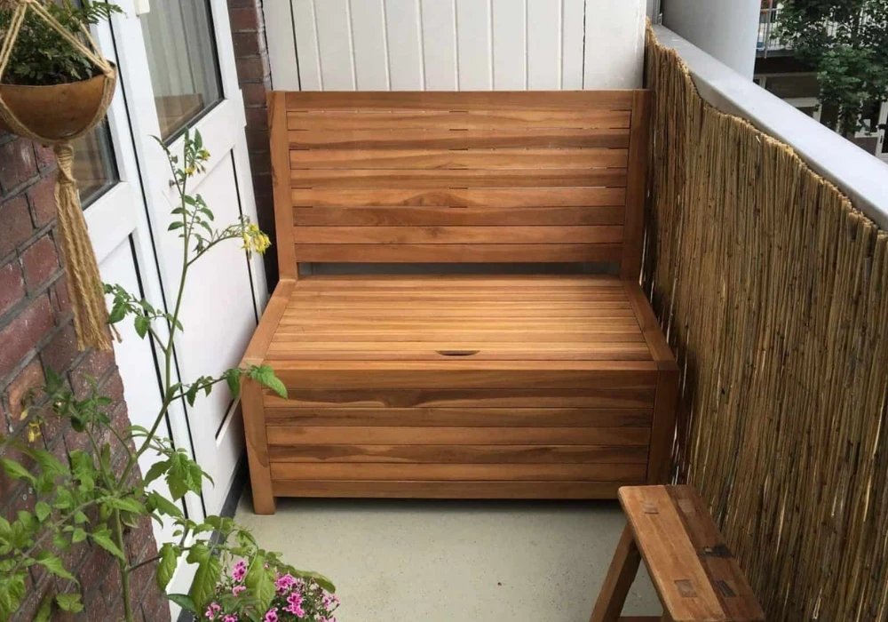 Wooden Bench with Storage
