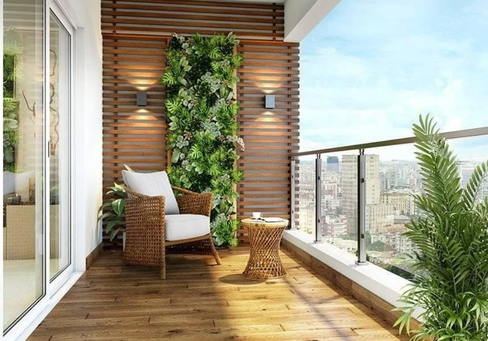 Wooden Deck Style Balcony Flooring Design