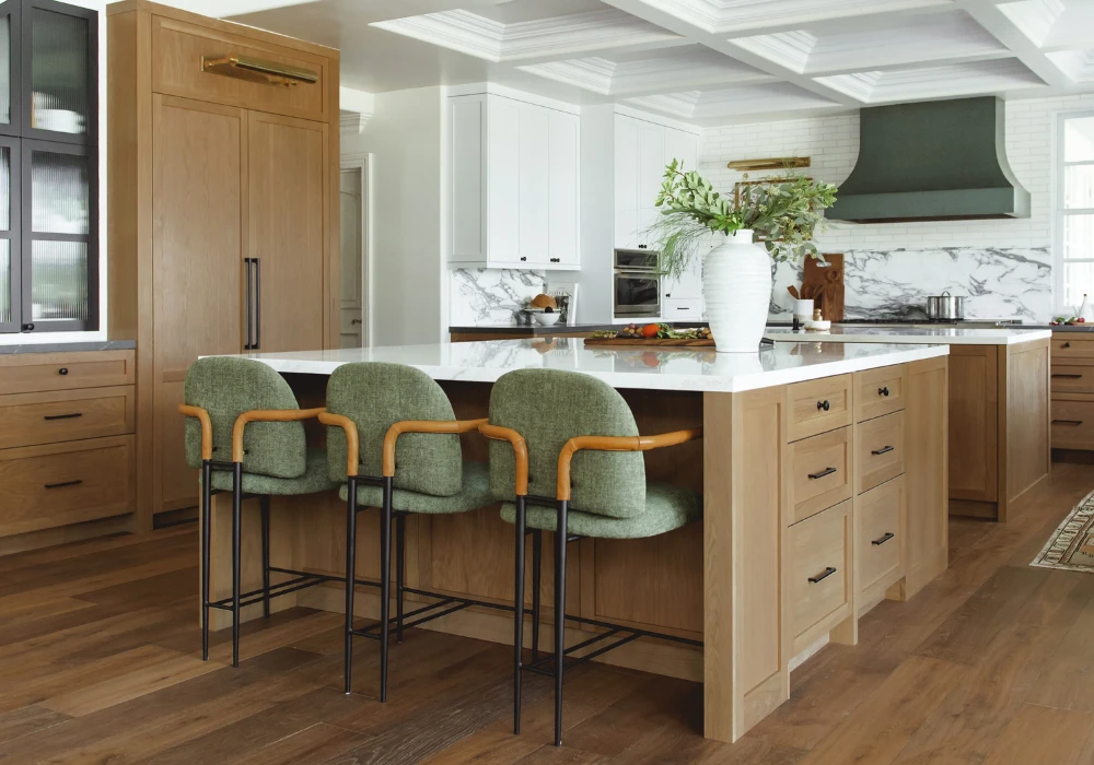 Wooden Kitchen Island Focus