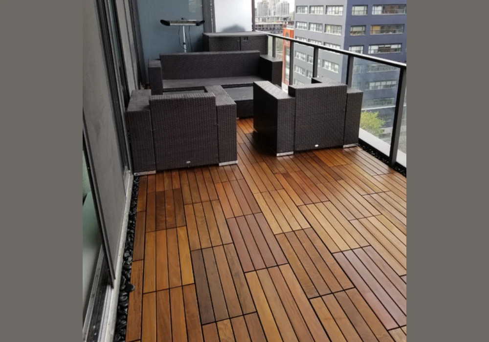 Wooden flooring balcony patio ideas