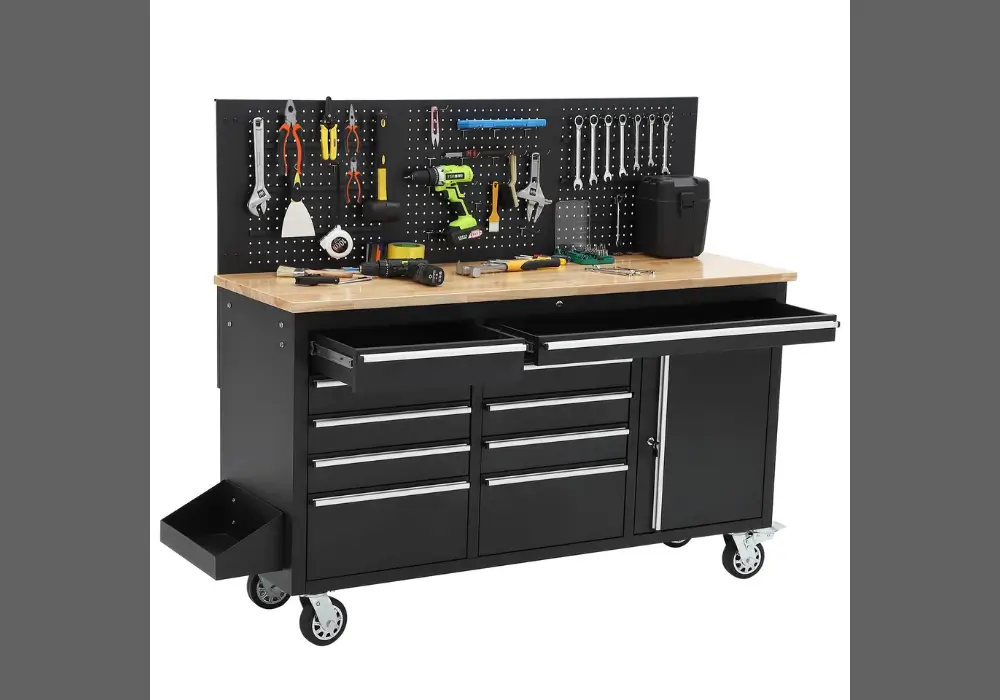 Workbench with Built-In Tool Storage