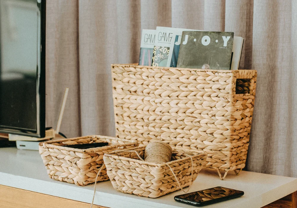Woven Baskets for Rustic Summer Organization