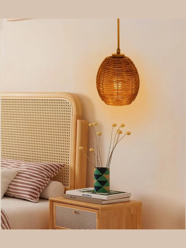 Woven Rattan Basket Fan Light Covers