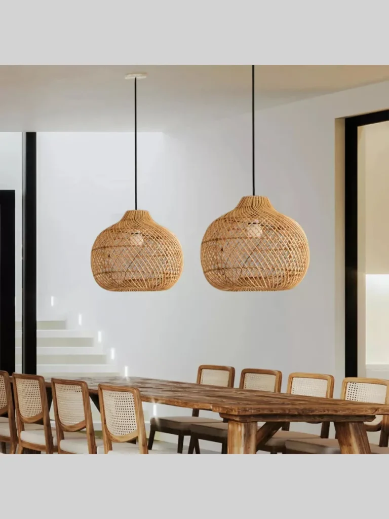 Woven Rattan Pendants