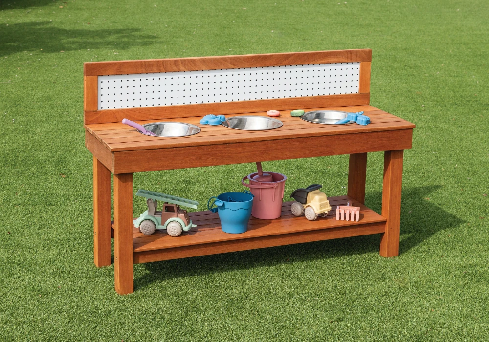 stem-based mud kitchen science mixing station