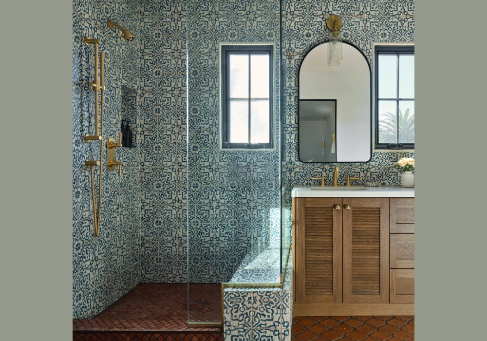 walk-in shower layout