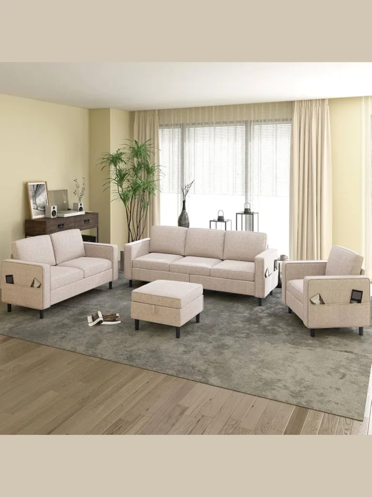 3-Piece Small Space Starter Living Room Sets