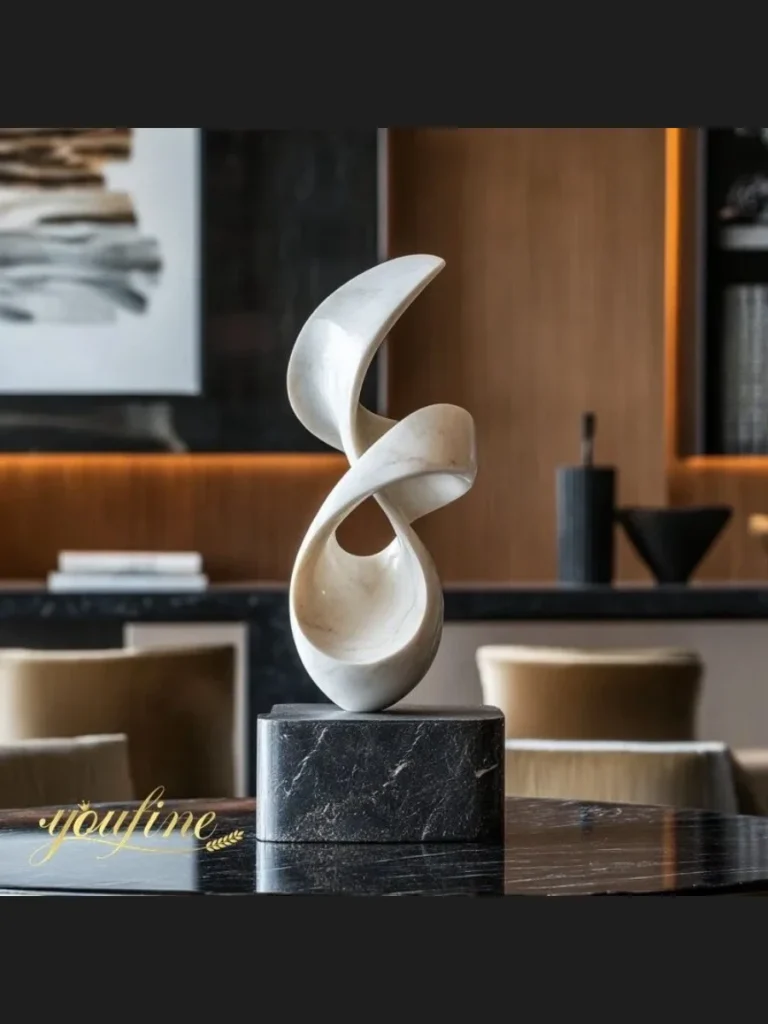 Abstract Marble Sculptures Create Visual Interest