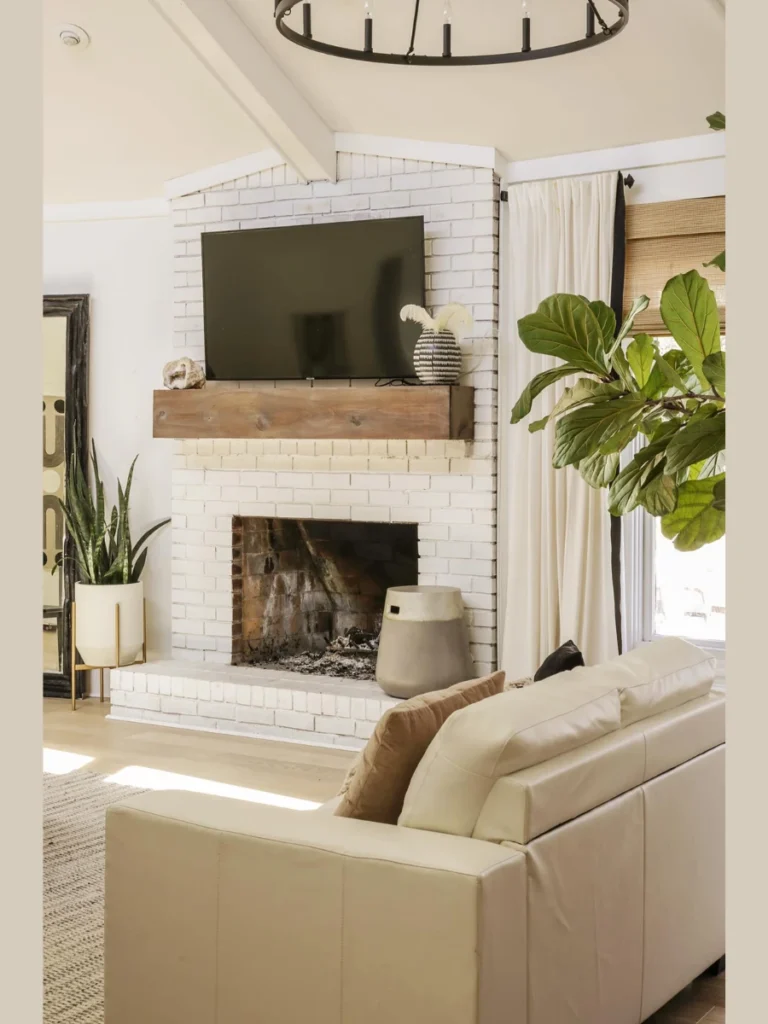Adding A Massive Handcrafted Wood Mantel