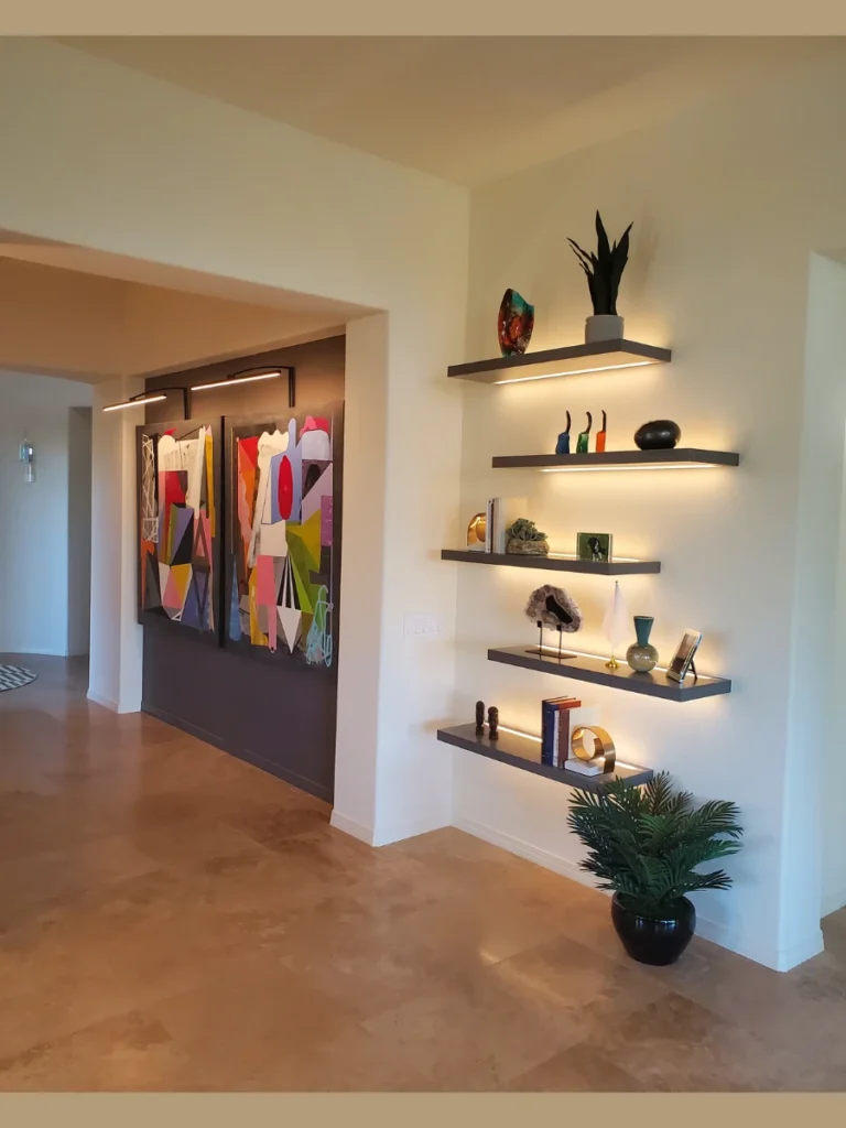 Adding Depth with Wireless LED Shelf Lights