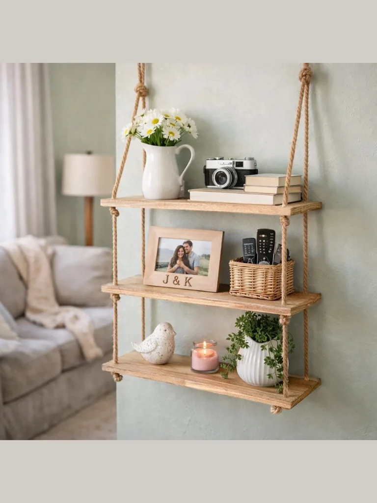 Balancing Halls with Suspended Rope Shelves