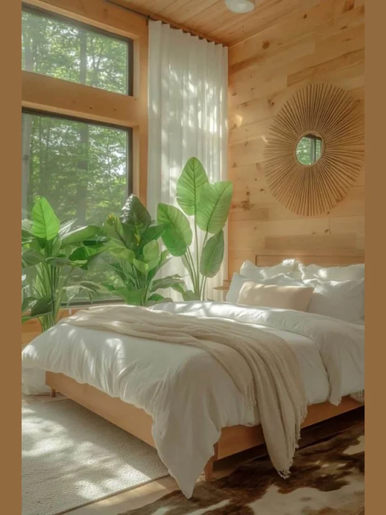 Adding Natural Life with Bedroom Greenery