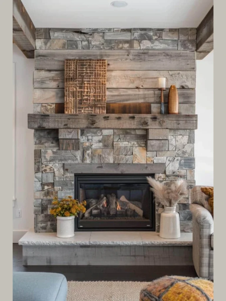 Adding Reclaimed Wood Beam Mantels