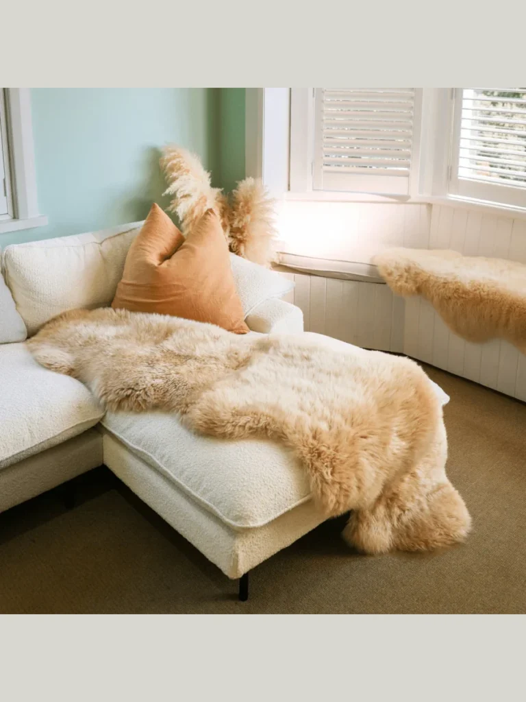 Adding Softness with Sheepskin Rug Overlays