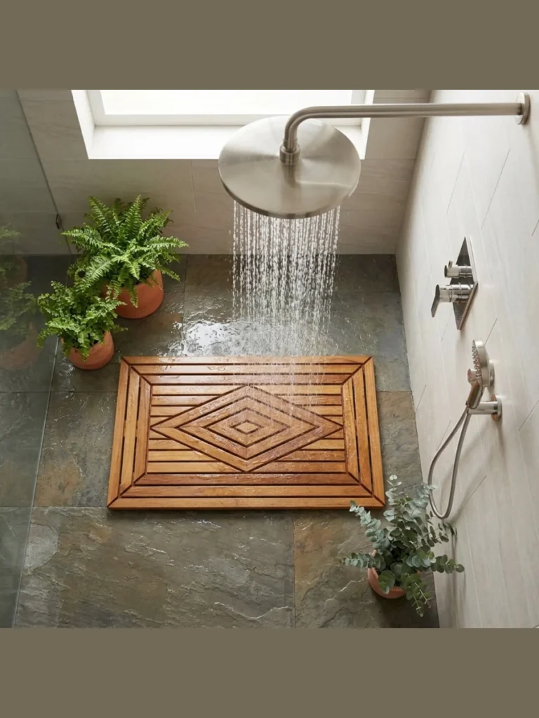 Adding Warmth with Water Resistant Teak Mats