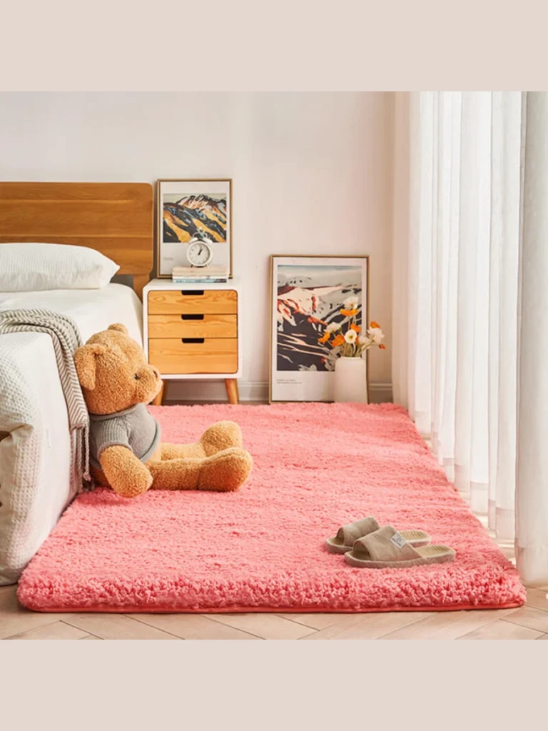 Adding Warmth with a Plush Bedside Rug