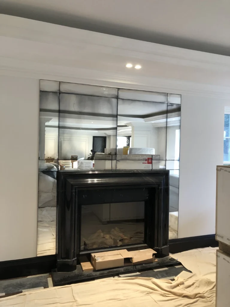 Antique Mirrored Glass Tile Surrounds